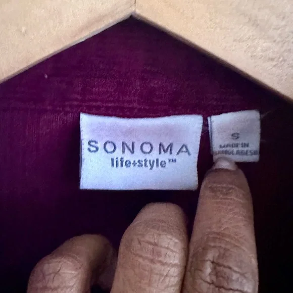 Sonoma Maroon Corduroy Zip-Up Jacket 🧥🍷 - Picture 4 of 4